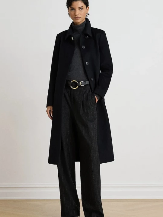Obrázek produktu Lauren Ralph Lauren kabát dámský s vlnou černá