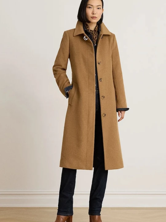 Obrázek produktu Lauren Ralph Lauren kabát dámský s vlnou hnědá