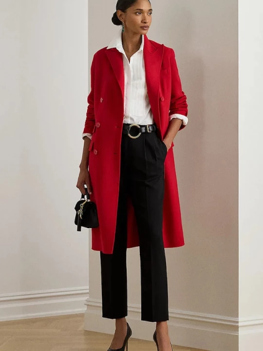 Obrázek produktu Lauren Ralph Lauren Kabát s příměsí vlny Lauren Ralph Lauren červená