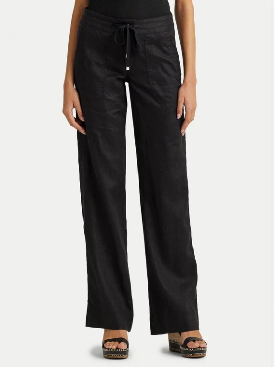Obrázek produktu Lauren Ralph Lauren Kalhoty z materiálu 200735136001 Černá Wide Leg