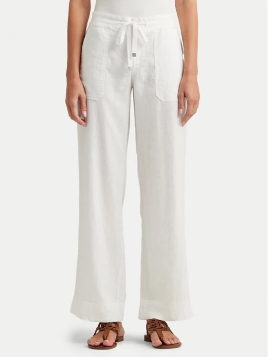 Obrázek produktu Lauren Ralph Lauren Kalhoty z materiálu 200735138001 Bílá Wide Leg