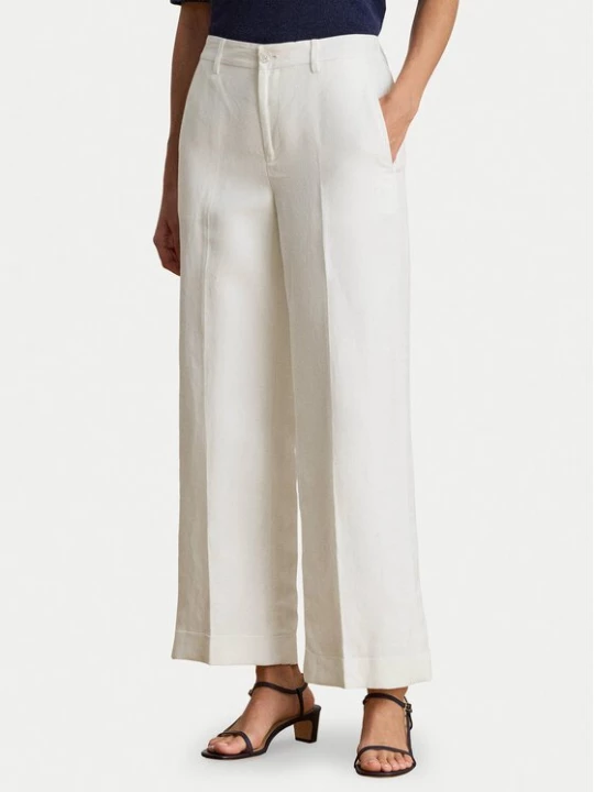 Obrázek produktu LAUREN RALPH LAUREN Kalhoty z materiálu 200P08107001 Bílá Wide Leg