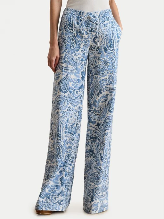 Obrázek produktu LAUREN RALPH LAUREN Kalhoty z materiálu 200P08927001 Světle modrá Wide Leg
