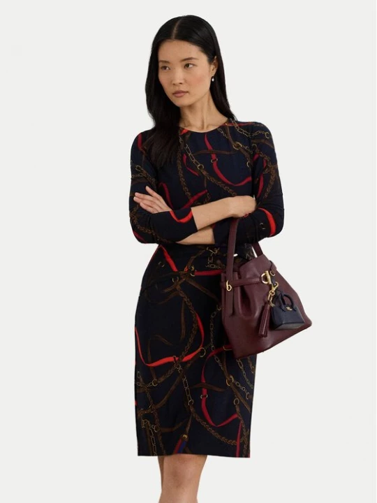 Obrázek produktu LAUREN RALPH LAUREN Každodenní šaty 200P03736001 Tmavomodrá Slim Fit