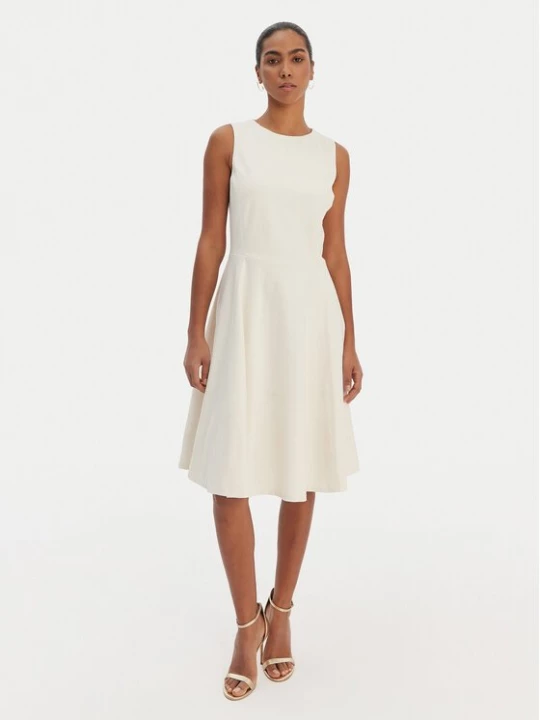 Obrázek produktu LAUREN RALPH LAUREN Koktejlové šaty 200980935002 Écru Slim Fit Krémová