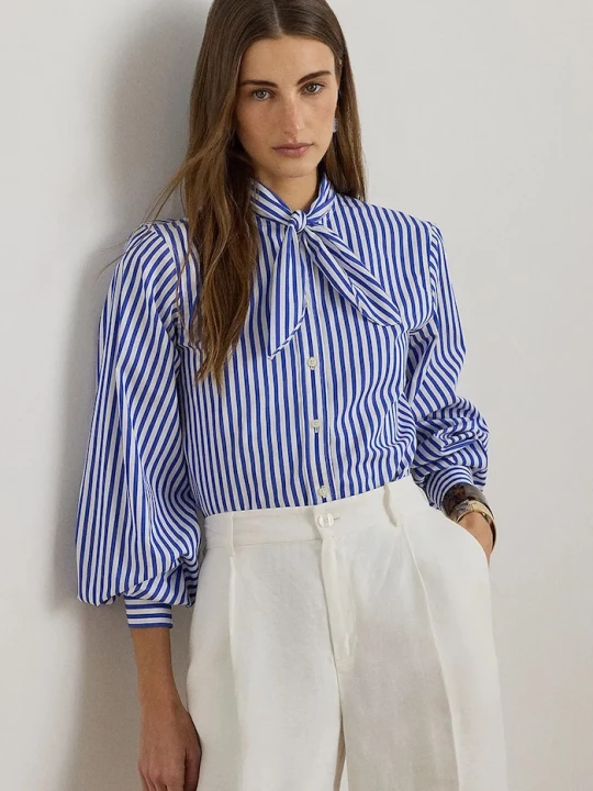 Obrázek produktu Lauren Ralph Lauren košile dámská bavlněná modrá