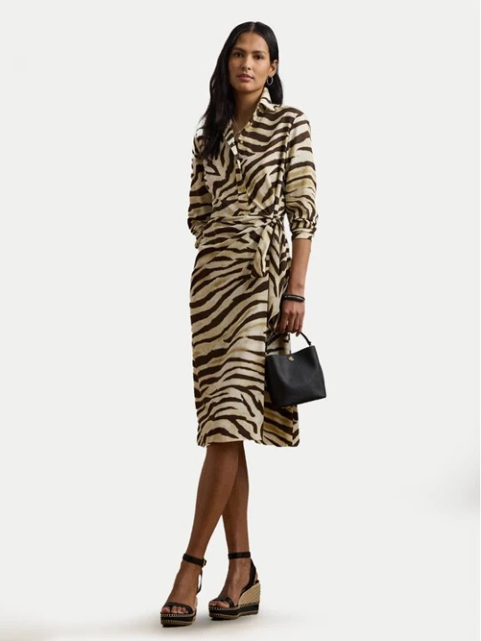 Obrázek produktu LAUREN RALPH LAUREN Košilové šaty 200970833001 Béžová Regular Fit