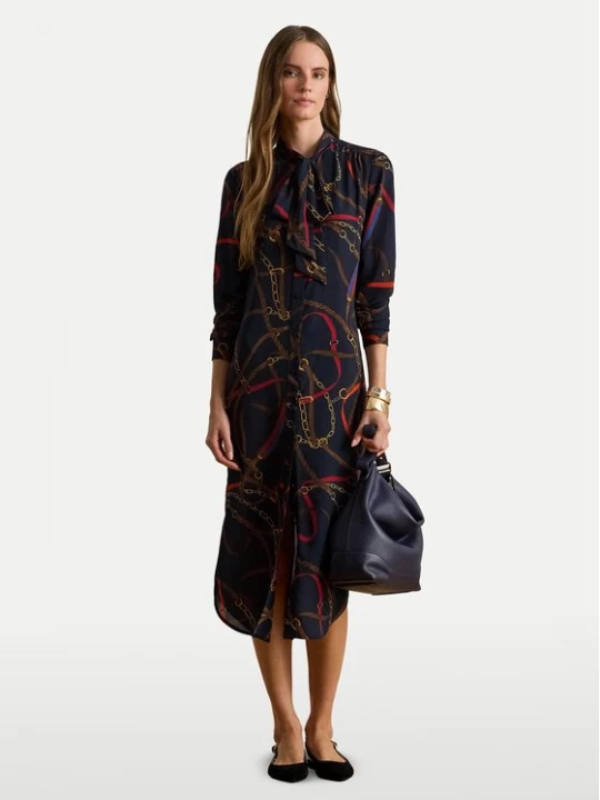 Obrázek produktu LAUREN RALPH LAUREN Košilové šaty 200P03552001 Tmavomodrá Regular Fit