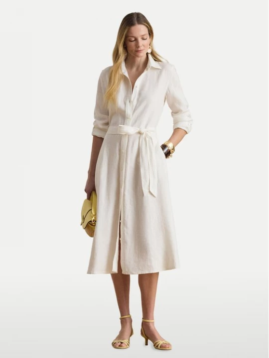 Obrázek produktu LAUREN RALPH LAUREN Košilové šaty 200P13687001 Bílá Regular Fit