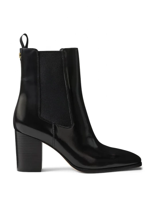 Obrázek produktu Lauren Ralph Lauren kotníkové Chelsea boty na sloupku dámské kožené Rlyn Bte Hl černá