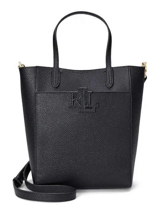 Obrázek produktu Lauren Ralph Lauren Kožená kabelka Lauren Ralph Lauren černá