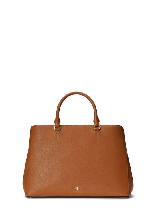 Obrázek produktu Lauren Ralph Lauren Kožená kabelka Lauren Ralph Lauren hnědá