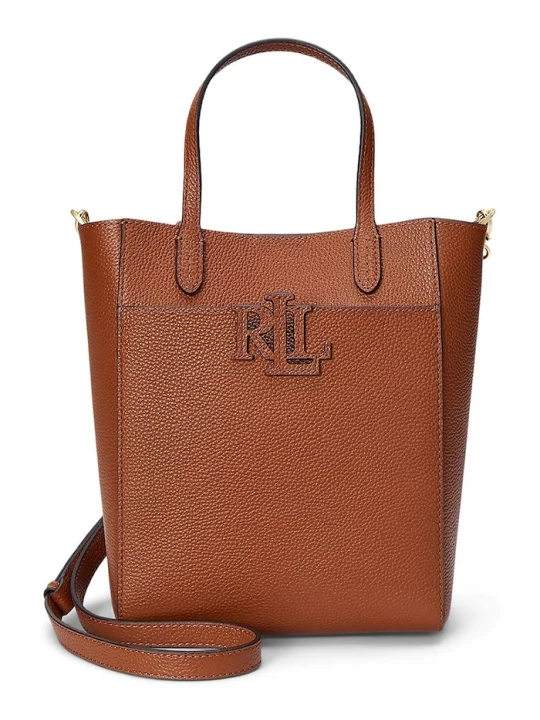 Obrázek produktu Lauren Ralph Lauren Kožená kabelka Lauren Ralph Lauren hnědá