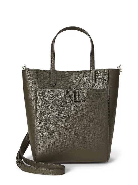 Obrázek produktu Lauren Ralph Lauren Kožená kabelka Lauren Ralph Lauren zelená
