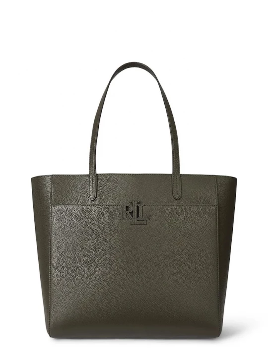 Obrázek produktu Lauren Ralph Lauren Kožená kabelka Lauren Ralph Lauren zelená