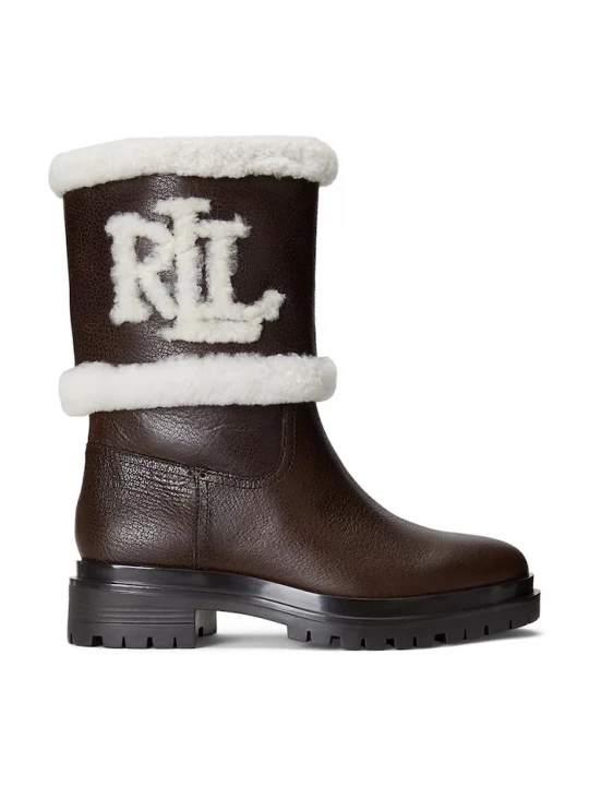 Obrázek produktu Lauren Ralph Lauren Kožené kotníkové boty Lauren Ralph Lauren Carter hnědá