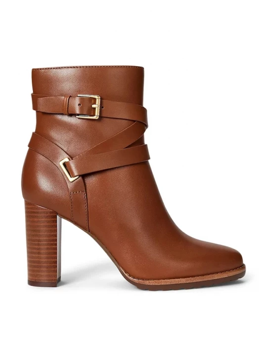 Obrázek produktu Lauren Ralph Lauren Kožené kotníkové boty Lauren Ralph Lauren Cllns Bt Hl hnědá