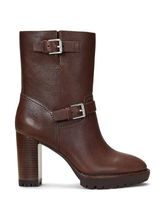 Obrázek produktu Lauren Ralph Lauren Kožené kotníkové boty Lyvia hnědá