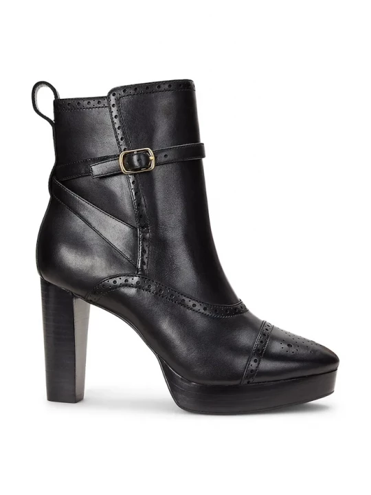 Obrázek produktu Lauren Ralph Lauren Kožené kotníkové boty Lauren Ralph Lauren Mckinsey černá