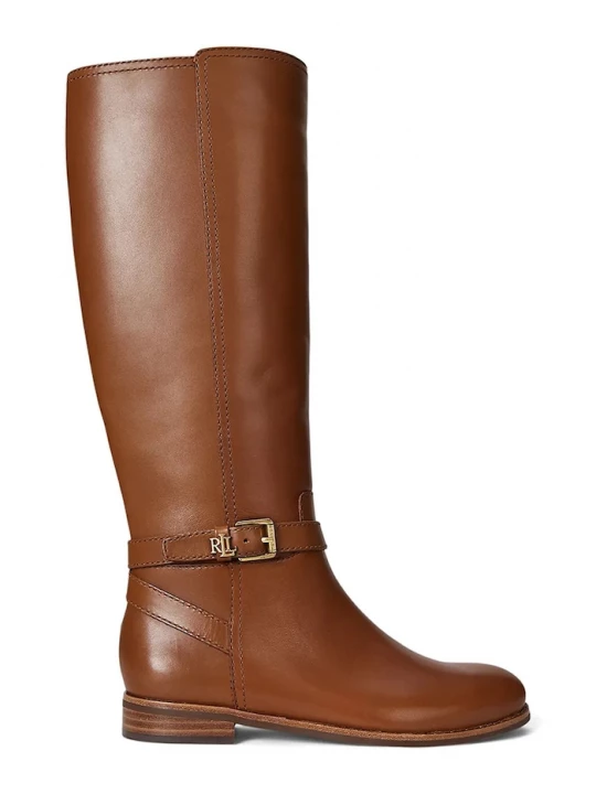 Obrázek produktu Lauren Ralph Lauren Kožené kozačky Brooke Tll 2 hnědá
