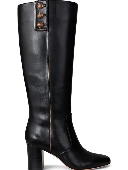 Obrázek produktu Lauren Ralph Lauren Kožené kozačky Lauren Ralph Lauren Kenndi Tl Hl černá