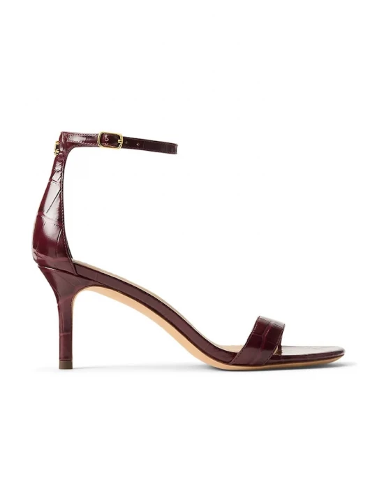 Obrázek produktu Lauren Ralph Lauren Kožené lodičky Lauren Ralph Lauren Allie Mid červená
