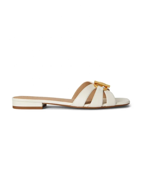 Obrázek produktu Lauren Ralph Lauren Kožené pantofle Lauren Ralph Lauren Blaike Slide béžová