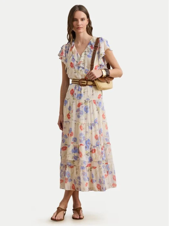 Obrázek produktu LAUREN RALPH LAUREN Letní šaty 200P08686001 Krémová Regular Fit