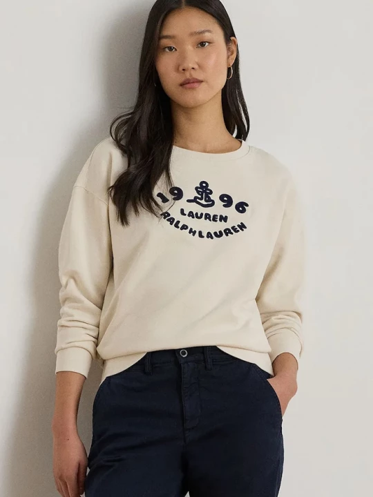 Obrázek produktu Lauren Ralph Lauren mikina dámská bavlněná béžová