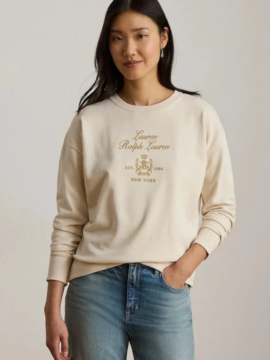 Obrázek produktu Lauren Ralph Lauren mikina dámská s bavlnou béžová