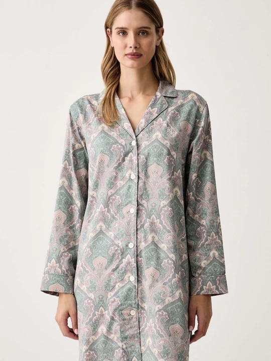 Obrázek produktu Lauren Ralph Lauren noční košile dámská s bavlnou béžová