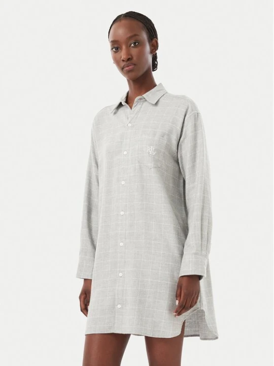 Obrázek produktu LAUREN RALPH LAUREN Noční košile ILN32537 Šedá Regular Fit