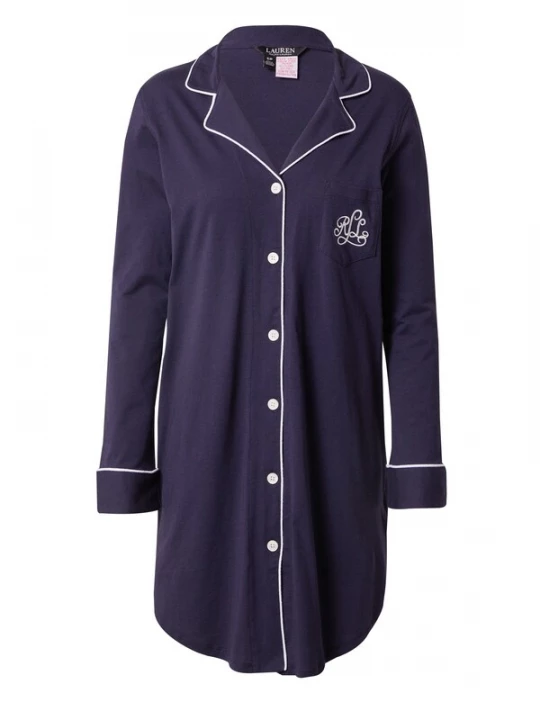 Obrázek produktu Lauren Ralph Lauren Noční košilka  námořnická modř / bílá