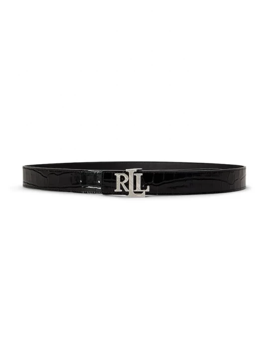 Obrázek produktu Lauren Ralph Lauren oboustranný pásek dámský kožený černá