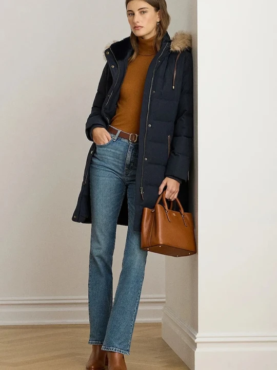 Obrázek produktu Lauren Ralph Lauren péřová bunda dámská námořnická modř