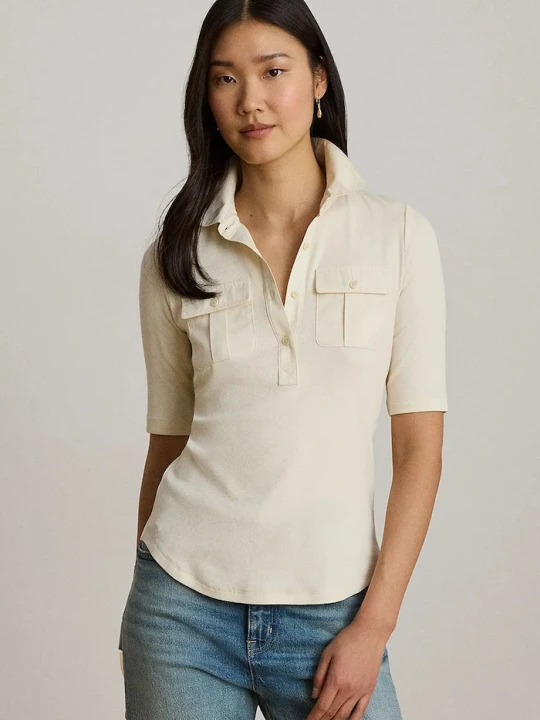 Obrázek produktu Lauren Ralph Lauren polo dámské s bavlnou béžová