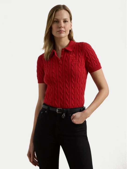 Obrázek produktu LAUREN RALPH LAUREN Polokošile 200932224012 Červená Slim Fit