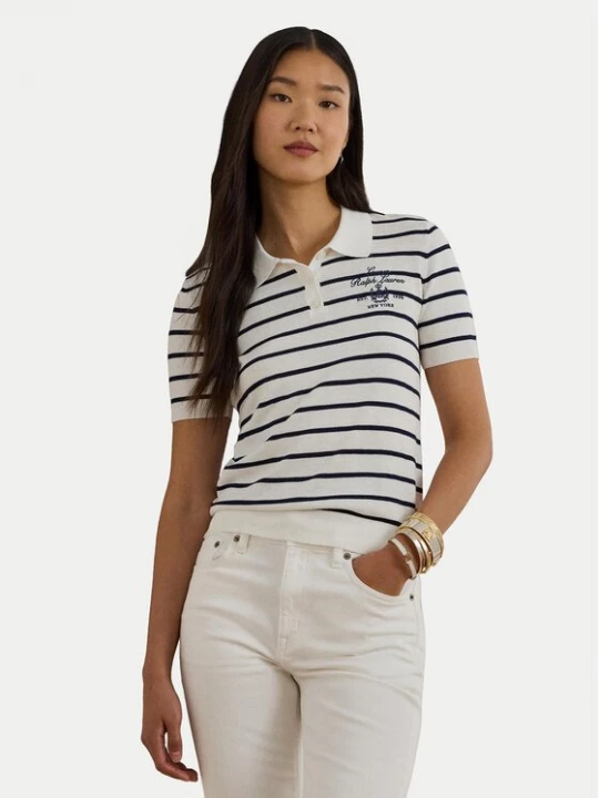 Obrázek produktu LAUREN RALPH LAUREN Polokošile 200P03506001 Bílá Slim Fit
