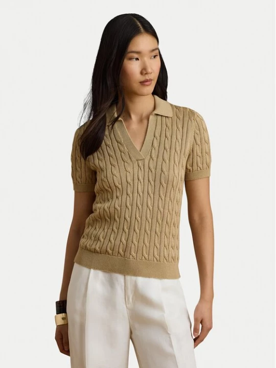 Obrázek produktu LAUREN RALPH LAUREN Polokošile 200P14041006 Béžová Regular Fit