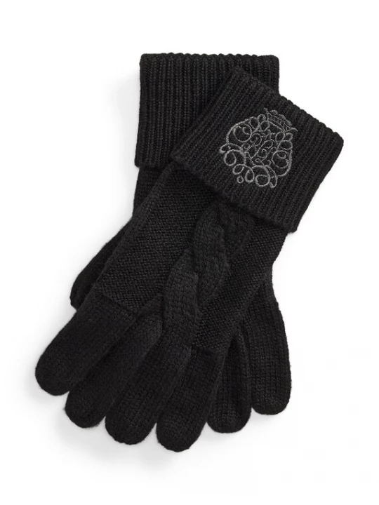 Obrázek produktu Lauren Ralph Lauren Prstové rukavice šedá / černá