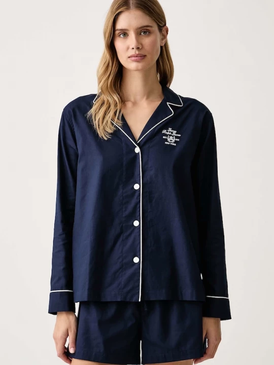 Obrázek produktu Lauren Ralph Lauren pyžamo dámské bavlněné námořnická modř