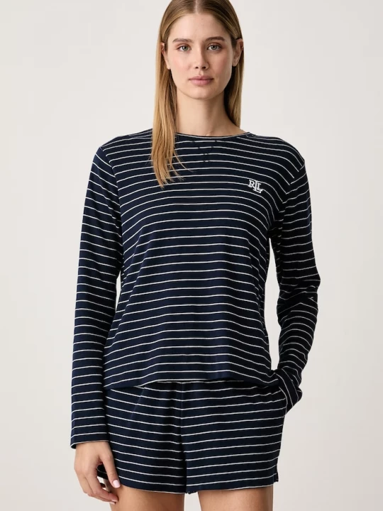 Obrázek produktu Lauren Ralph Lauren pyžamo dámské s bavlnou námořnická modř