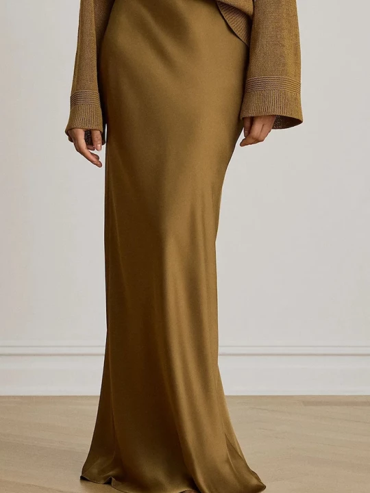 Obrázek produktu Lauren Ralph Lauren rozšířená sukně hnědá