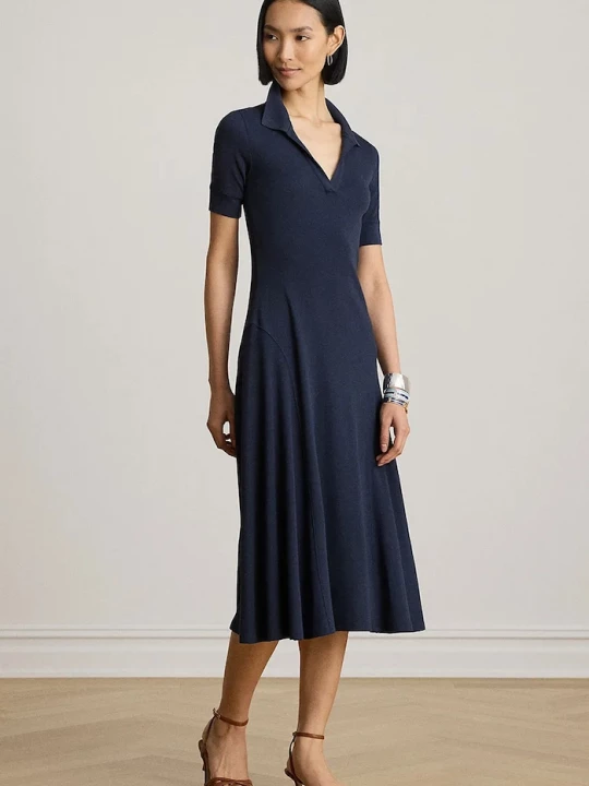 Obrázek produktu Lauren Ralph Lauren rozšířené šaty modalem námořnická modř