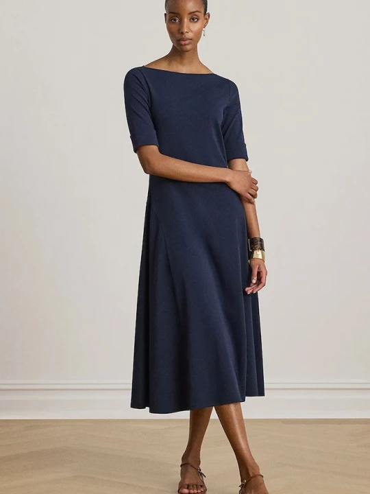 Obrázek produktu Lauren Ralph Lauren rozšířené šaty s bavlnou námořnická modř