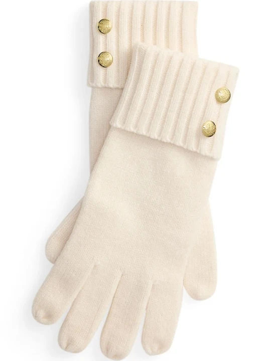 Obrázek produktu Lauren Ralph Lauren rukavice dámské s příměsí vlny béžová