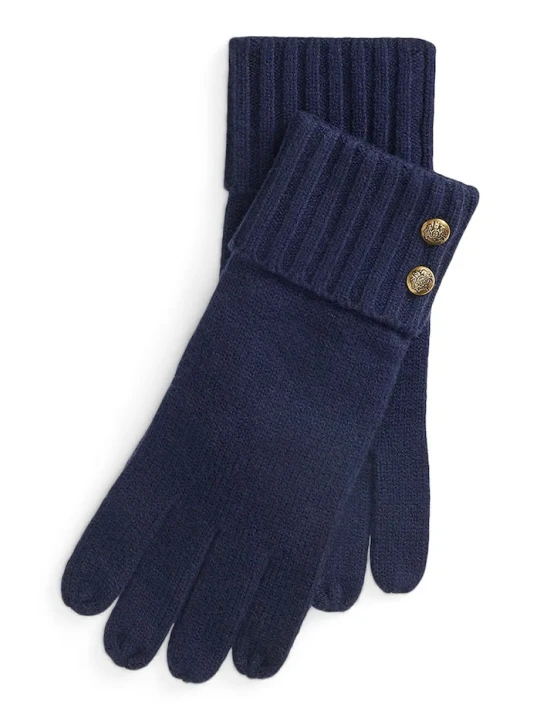 Obrázek produktu Lauren Ralph Lauren rukavice dámské s příměsí vlny námořnická modř