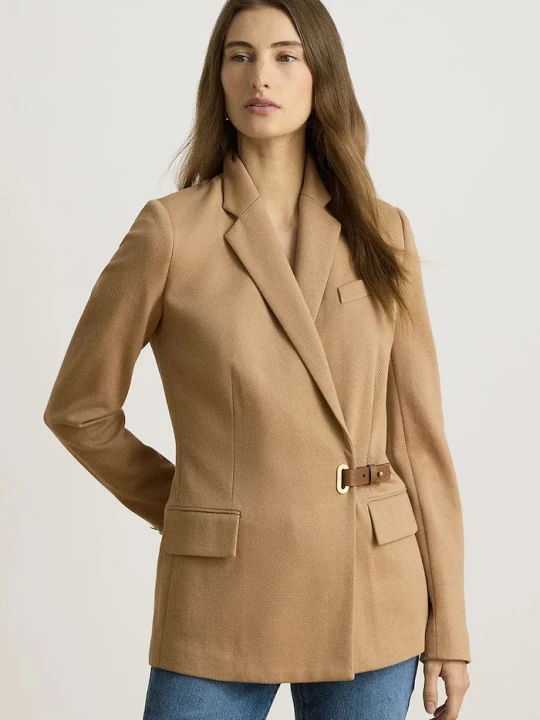 Obrázek produktu Lauren Ralph Lauren sako dámské s bavlnou hnědá