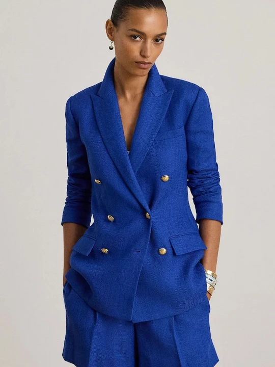 Obrázek produktu Lauren Ralph Lauren Sako s přídavkem lnu Lauren Ralph Lauren modrá