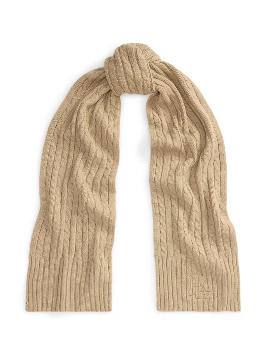 Obrázek produktu Lauren Ralph Lauren šála dámská s příměsí vlny béžová